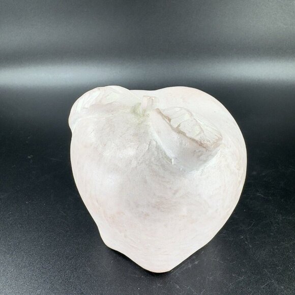 1997 Isabel Bloom Light Pink Apple Pottery Heavy Figurine Paperweight Signed - Picture 11 of 11